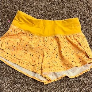 Yellow Patterned Women's Shorts